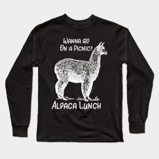 Wana Go on a Picnic Alpaca Lunch Long Sleeve T-Shirt